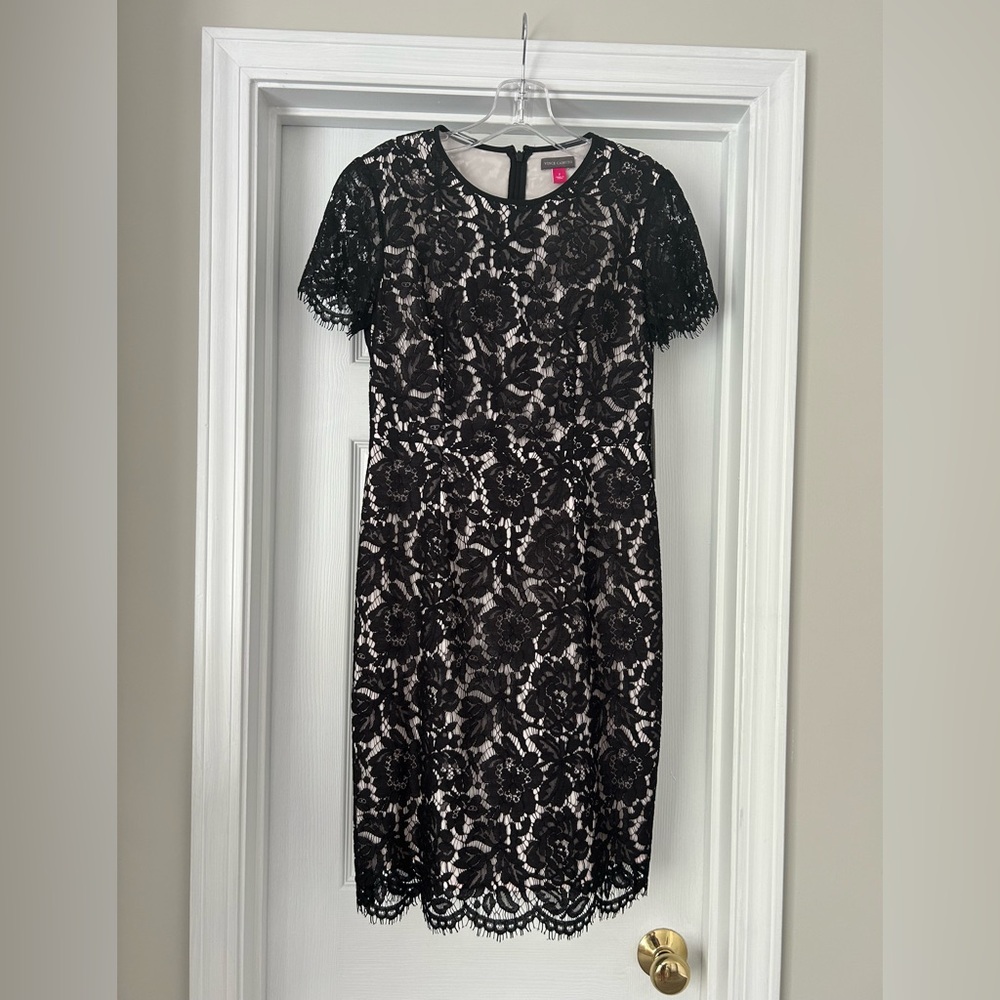 Vince Camuto Black Lace Dress